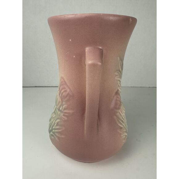 Vintage Hull Pink Vase Art Pottery Thistle Art Deco Vase 6” - Picture 3 of 9